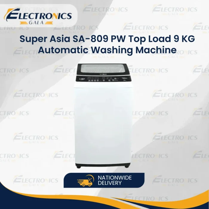 Super Asia SA-809 PW Top Load 9 KG Automatic Washing Machine